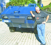 Judge Philip Kanning, a Truman native, stands outside the courthouse in Mitrovica, Kosovo, where he served on a panel of international trial judges. The panel heard crimes committed during the Kosovo War  of 1999–2000 that included Albanians and Serbs.
For security, this armored vehicle was an option to transport judges to the courthouse. Kanning used an armored car instead.

SUBMITTED PHOTOS