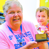 SPL School teacher Cindy Fitzner proudly shows off her Golden Apple Award presented for May 2023 by KEYC television.
TRIBUNE PHOTO